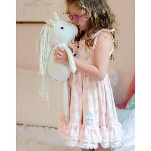 Jane + Jo Lucky Rainbows Twirl Dress size 7